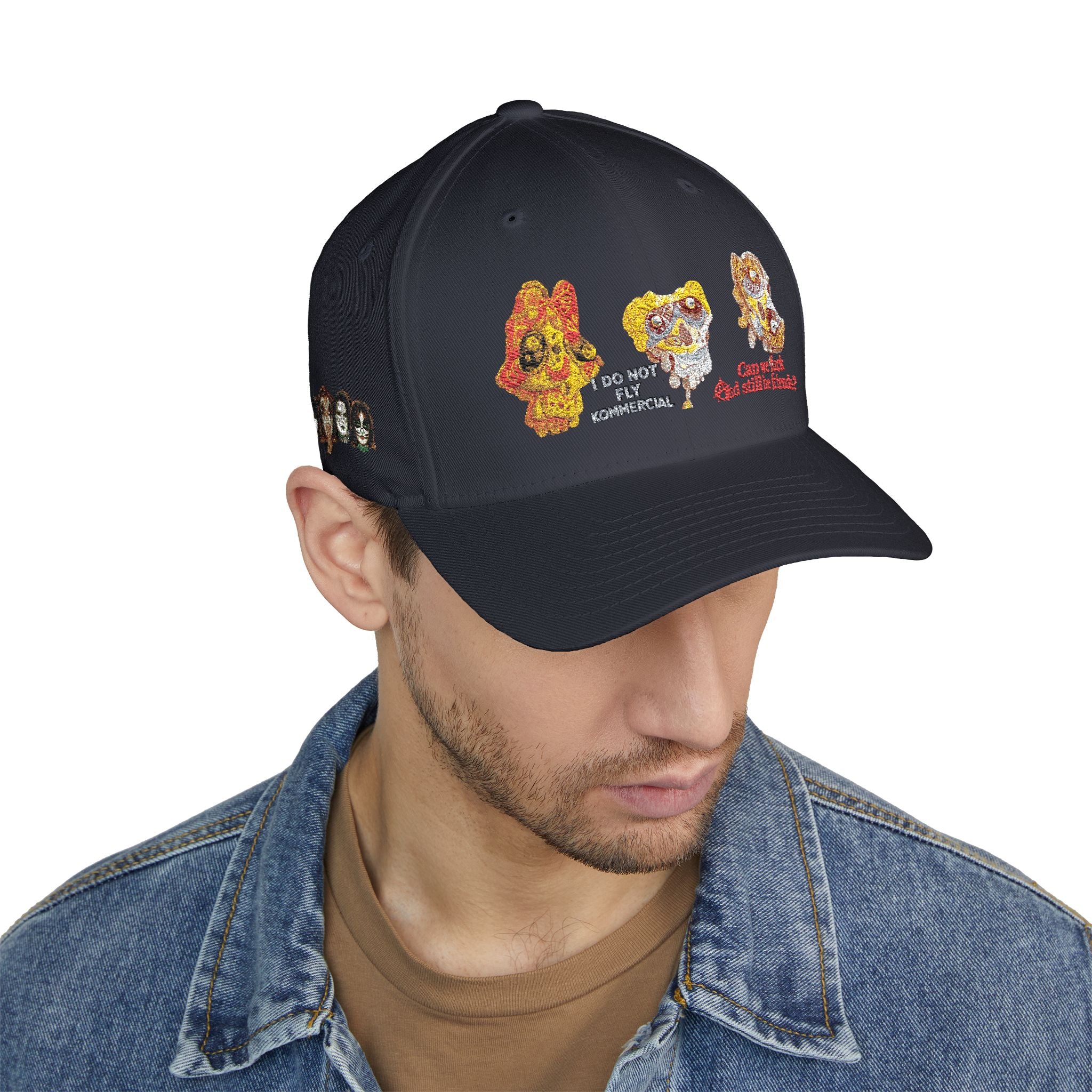 Embroidered Punk Puppy Faces Cap — "Can we fuck and still be friends?"