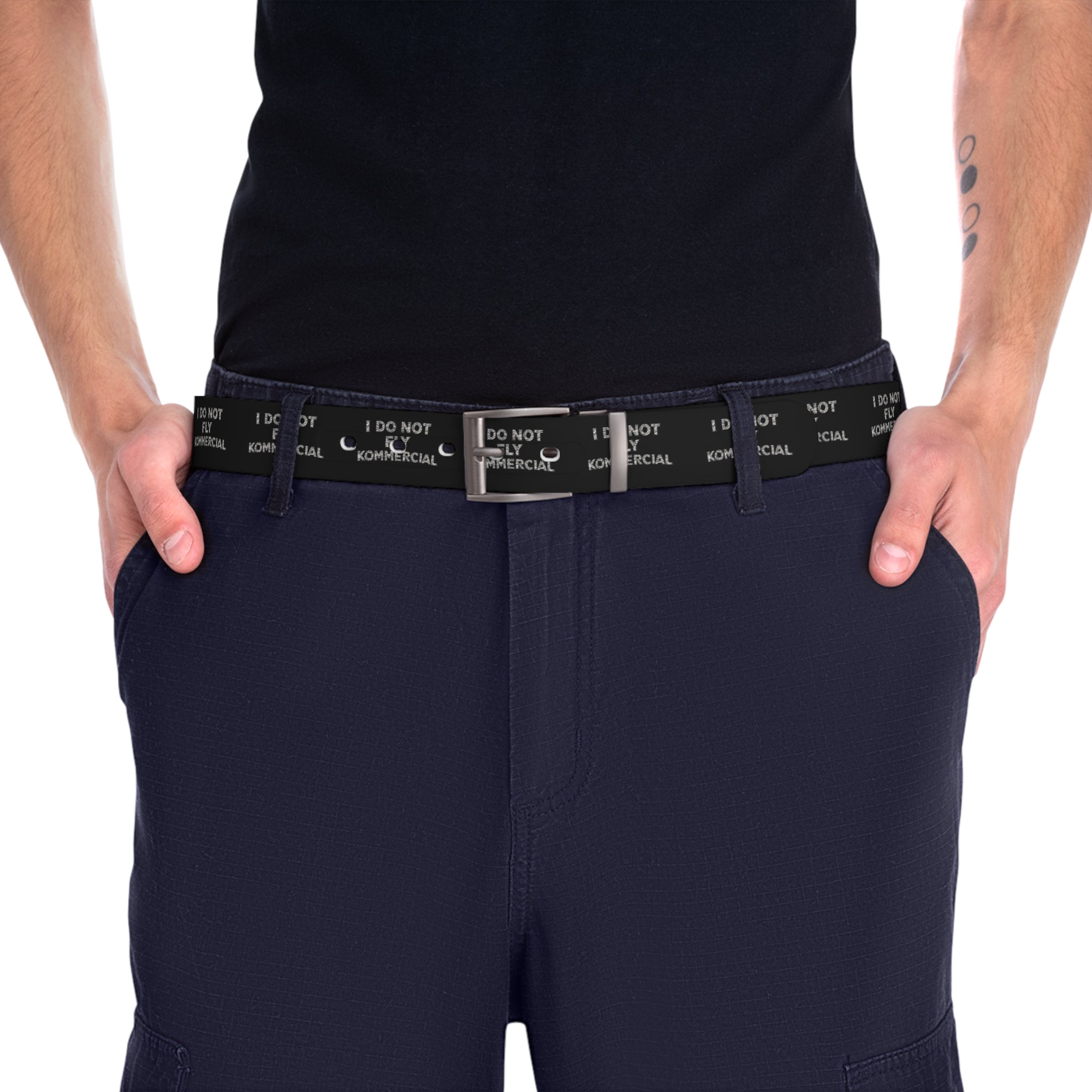 I Do Not Fly Kommercial hand stoned Casual Belt —