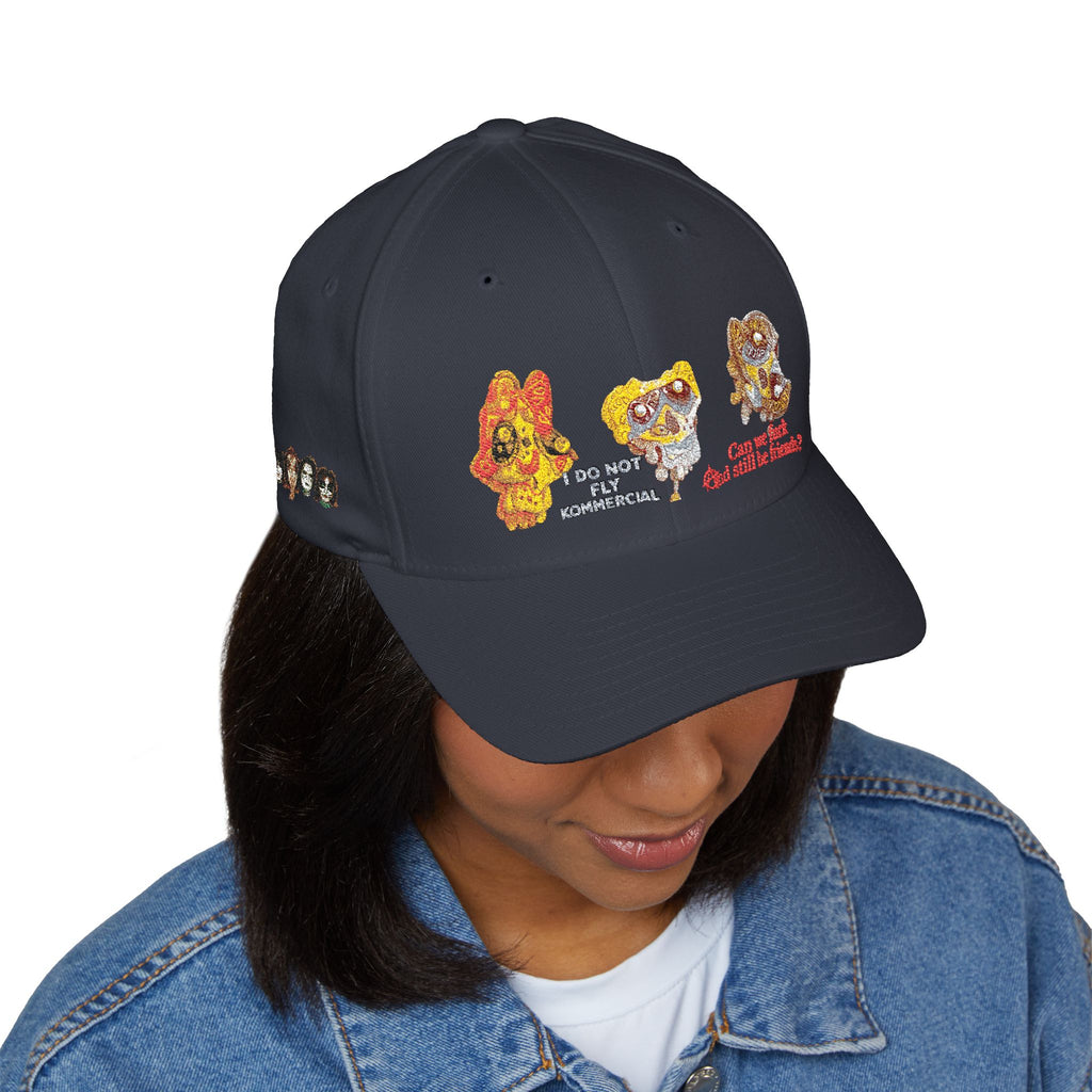 Embroidered Punk Puppy Faces Cap — "Can we fuck and still be friends?"