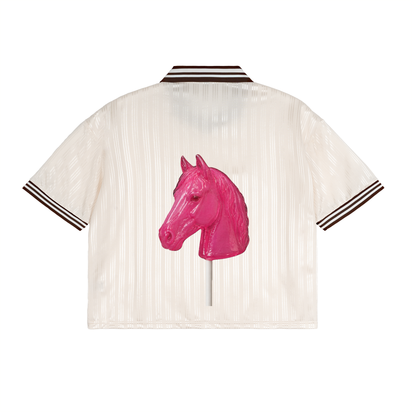 K- Derby Stripes Polo Collar T-Shirt