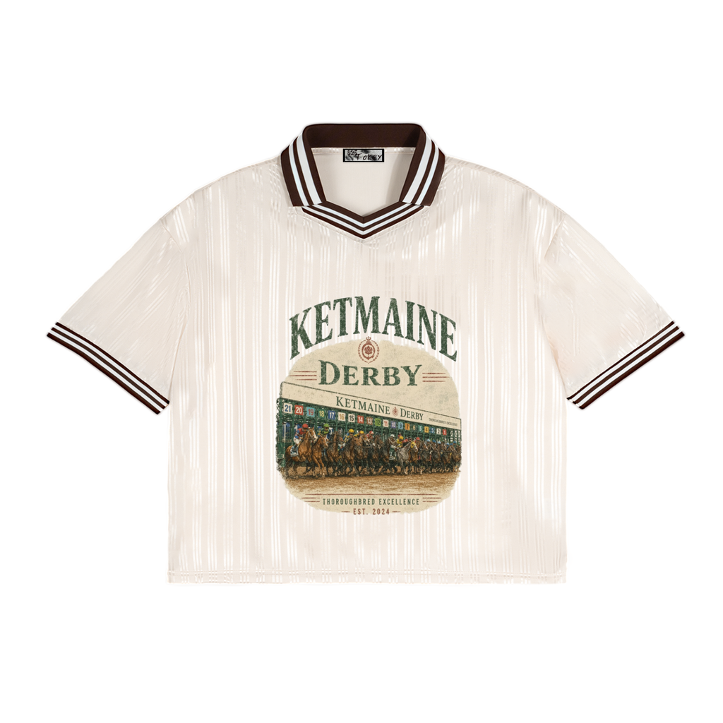 K- Derby Stripes Polo Collar T-Shirt