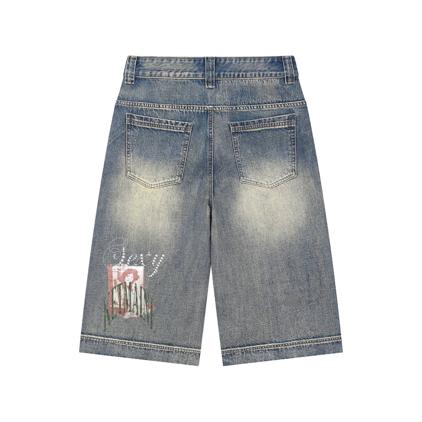 Vintage fuckin pair of  Wash Baggy Denim Shorts