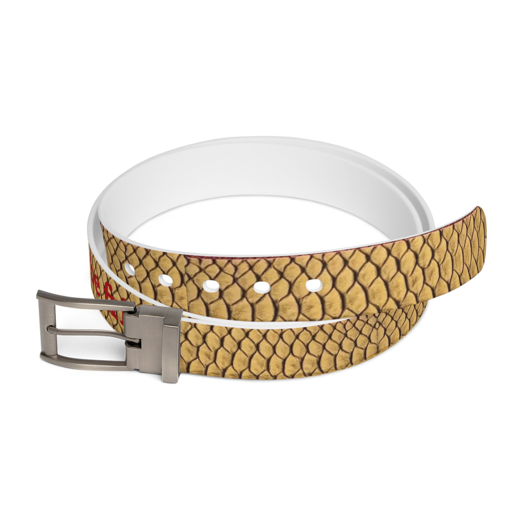 Can we fuck and still be friends Snake Skin Pattern Belt — Faux Reptile Textured Fashion Belt