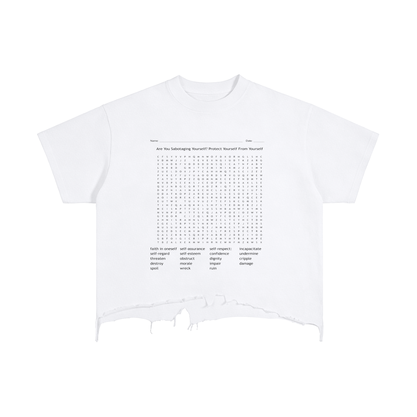 Self Sabotaging Tee With Washable Maker