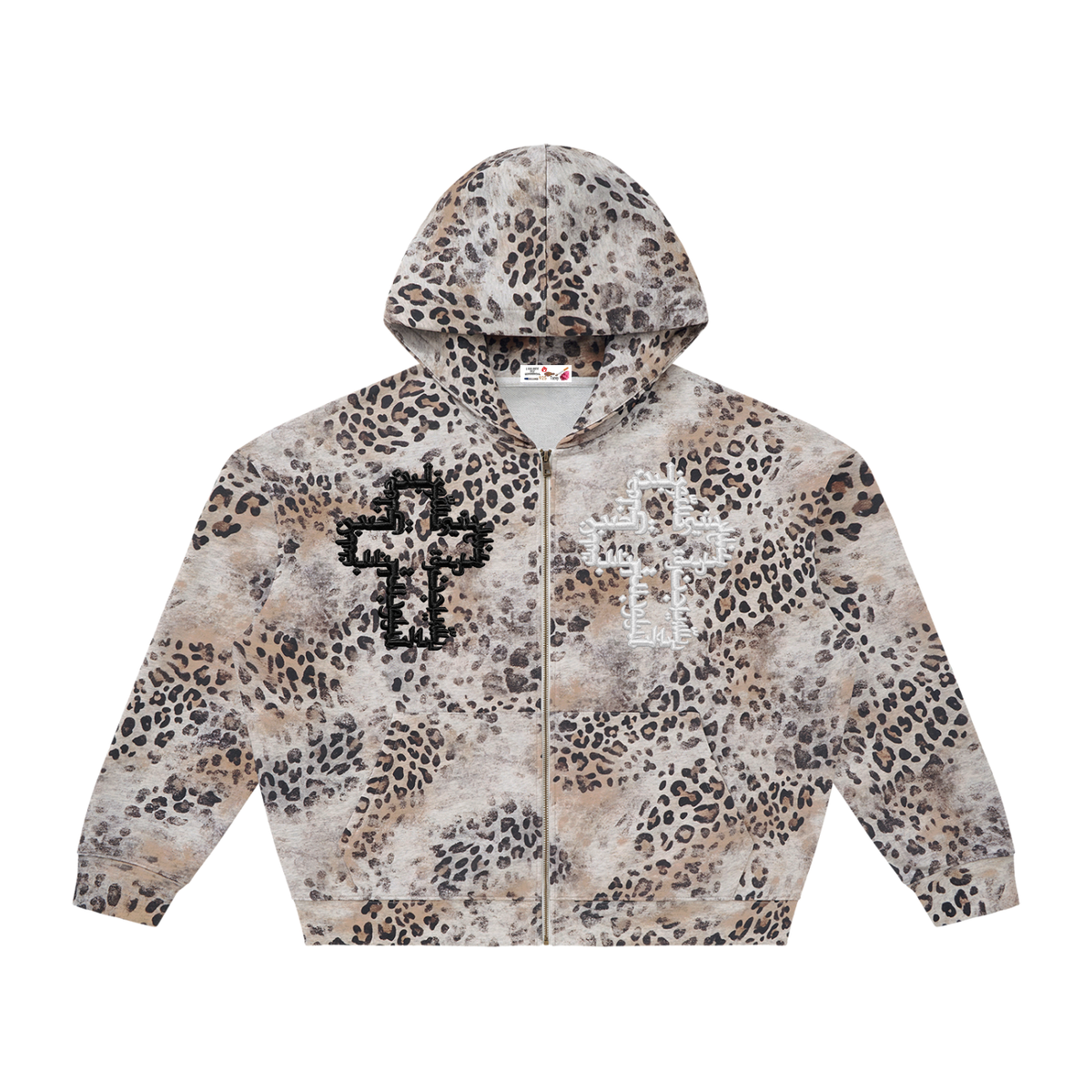 “NU RELIGION” Leopard Full Zip Hoodie