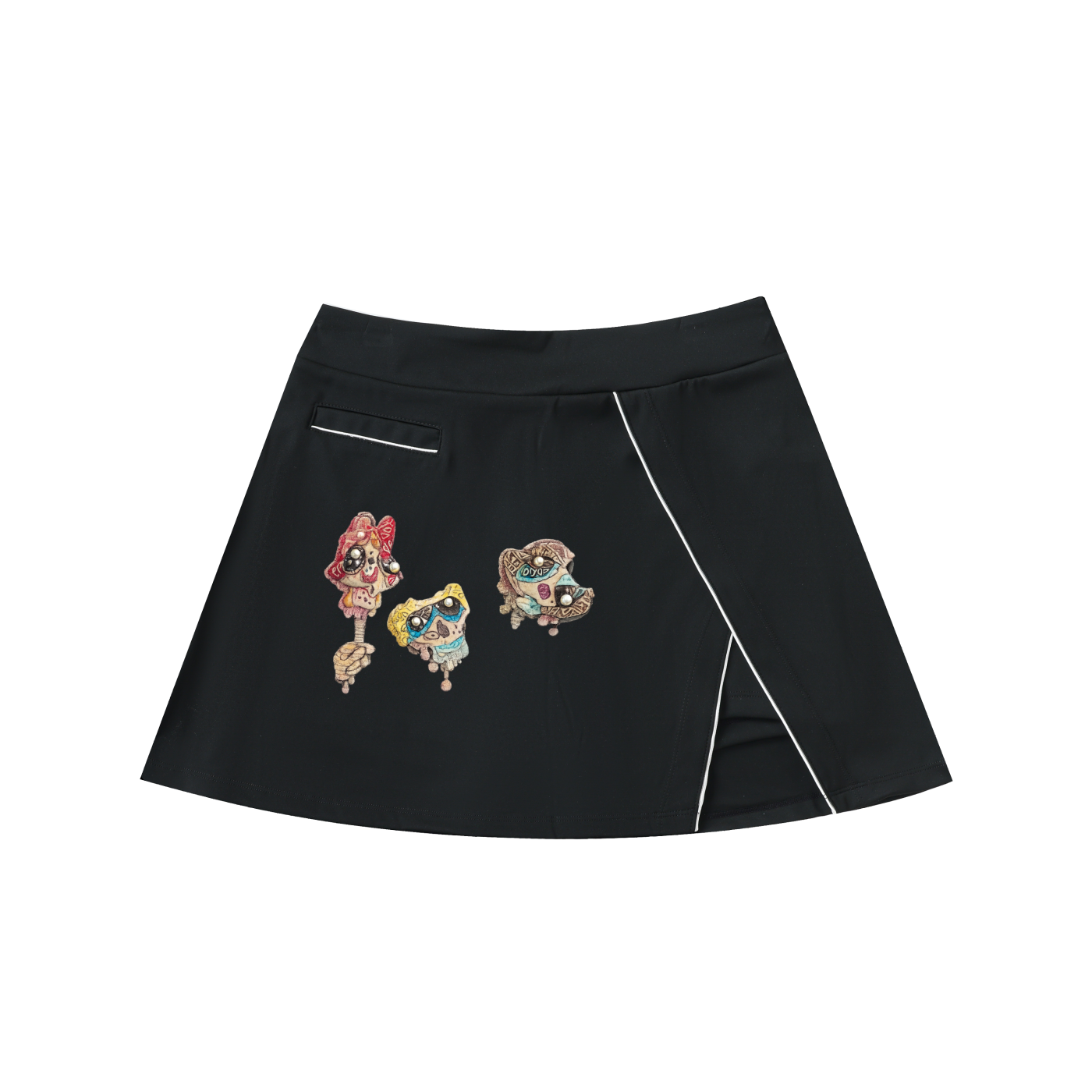 Side Quest High-Waist Pocketed A-Line Skirt