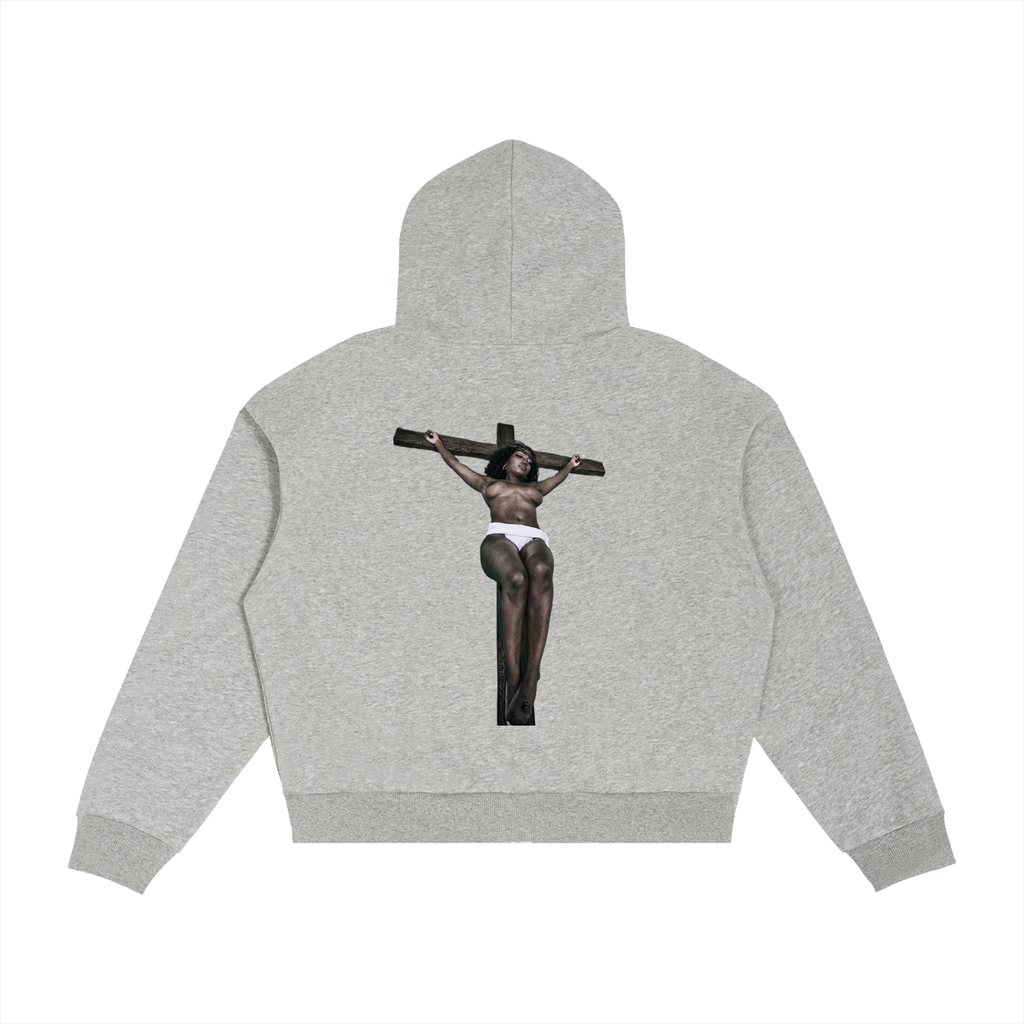 925 Plaid Boxy Zip Hoodie