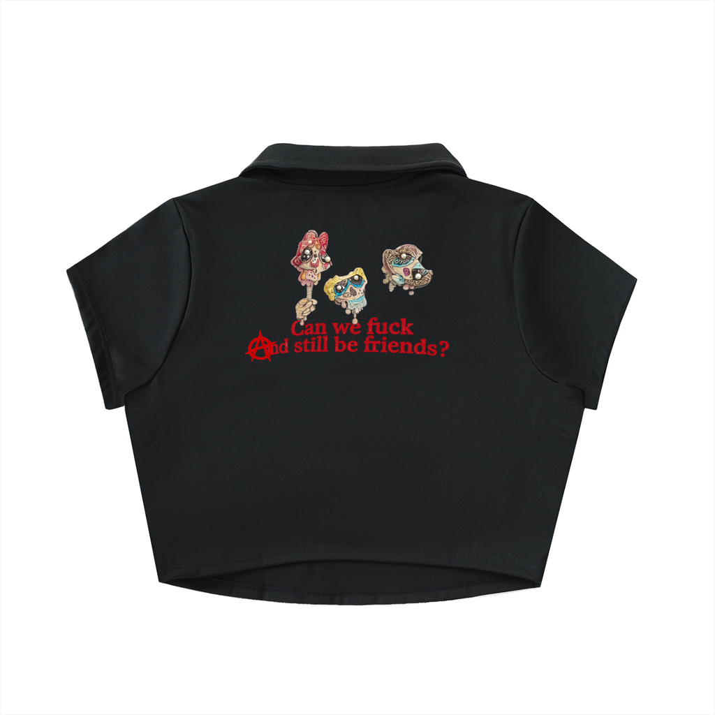 Pol V-Neck  Crop Top